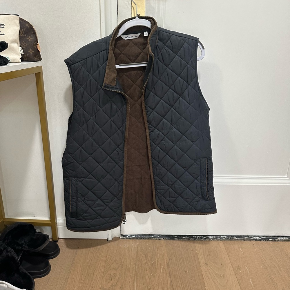 Men's Peter Millar Gray Quilted Vest